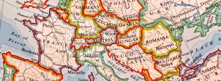 Mapa de las ciudades más bonitas de Europa