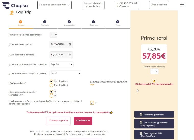 Descuento seguro Chapka