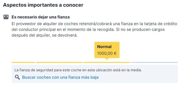 Fianza para alquilar un coche en Letonia