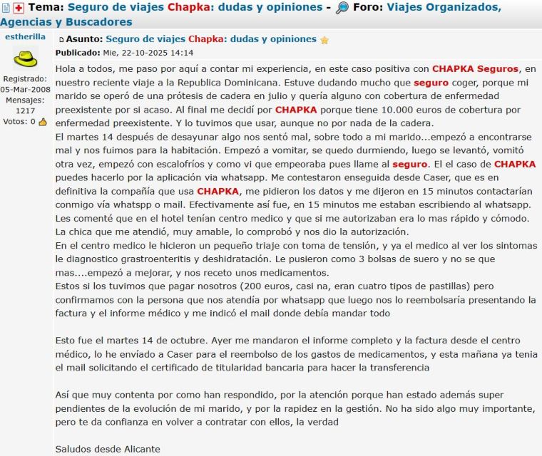 Opiniones de Chapka seguros
