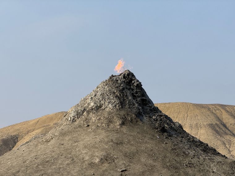 Volcán de barro de Azerbaiyán